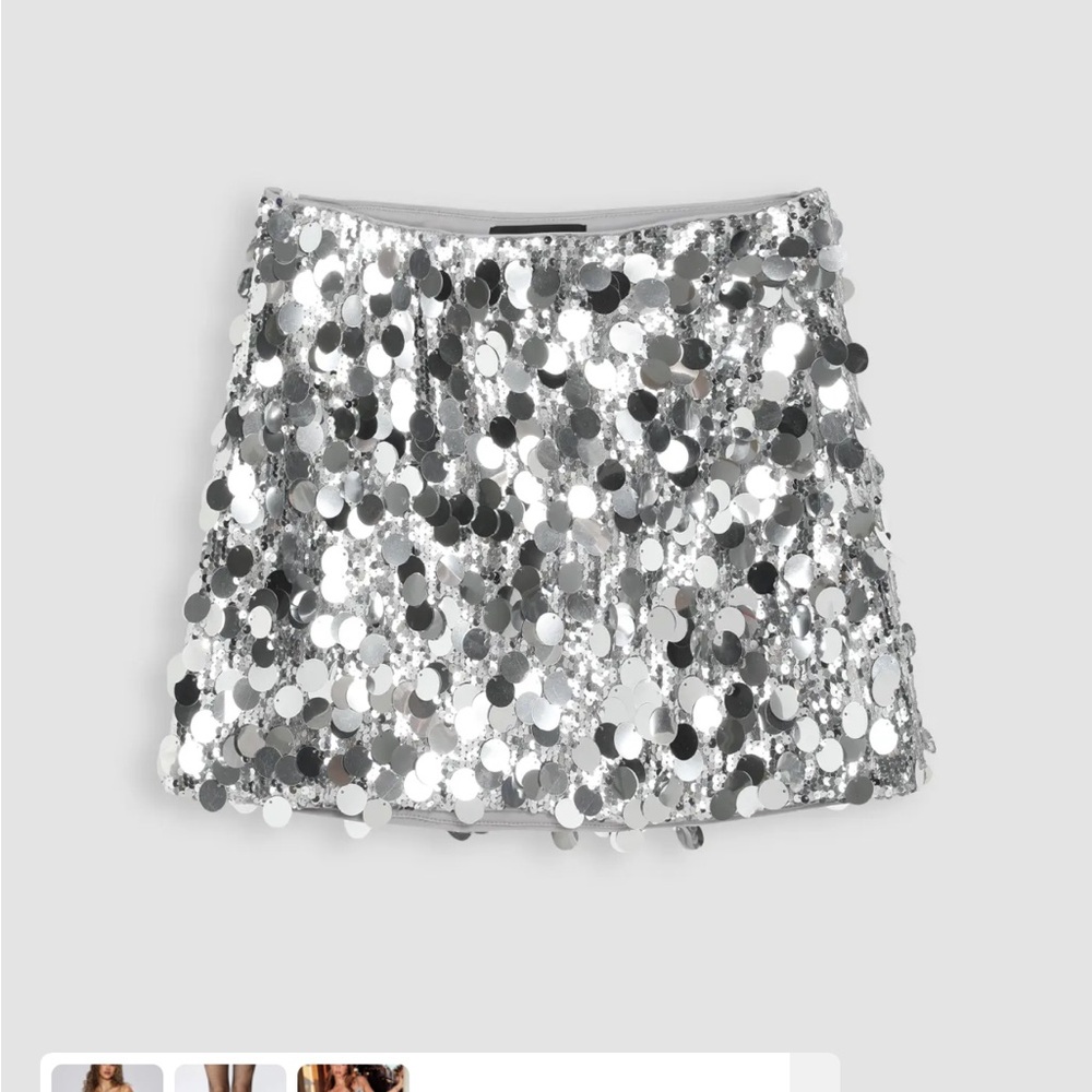 Sequin Mid Waist Mini Skirt